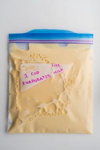can you freeze evaporated milk