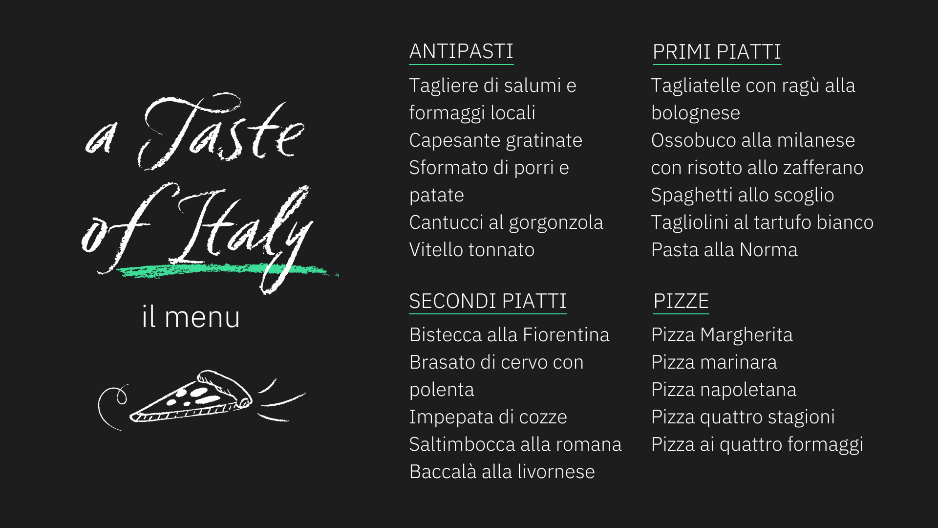what to order in italian restaurant