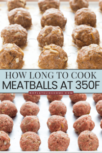 how long to bake meatballs at 350