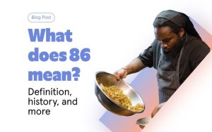 what does 86 mean in a restaurant
