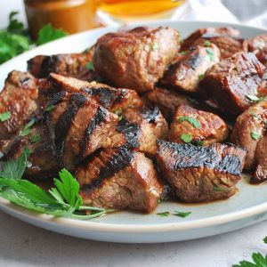 how long to grill steak tips