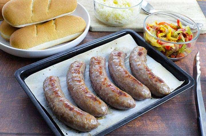 how to cook bratwurst sausages in the oven