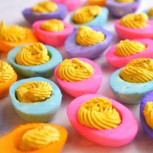 how to dye deviled eggs