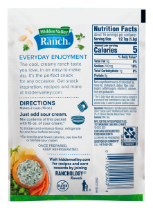 how to make ranch with hidden valley packet