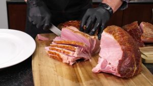 how to carve a ham with the bone in