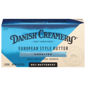 how much butter fat is in european style unsalted butter