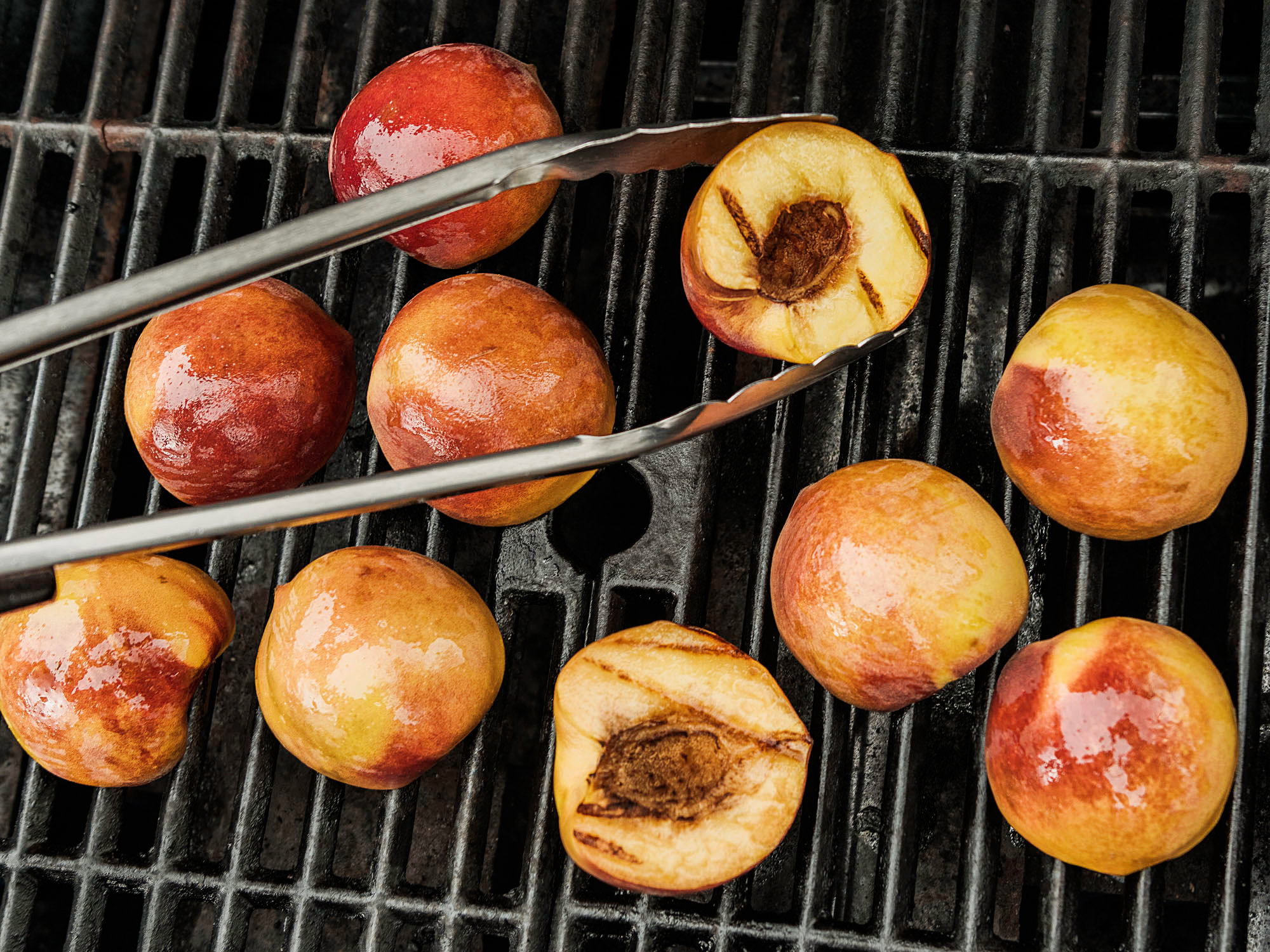 how to grill peaches
