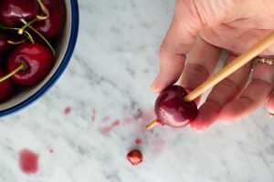 how to pit cherries
