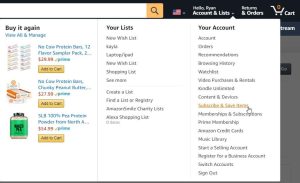 how to see item subscriptoins on amazon