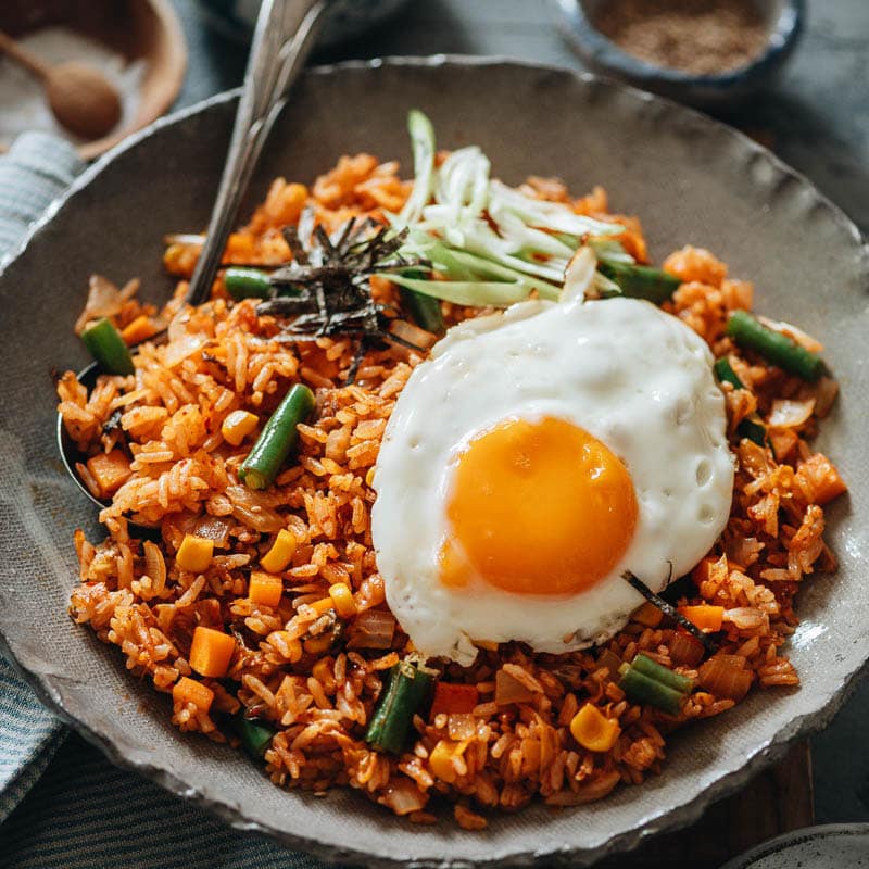 how to make kimchi rice