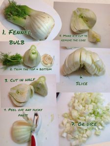 how to cut a fennel bulb