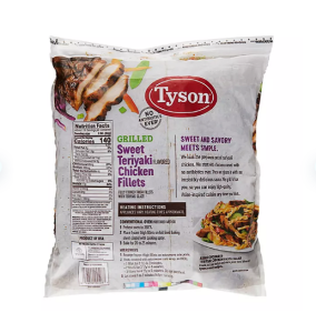 is tyson teriyaki chicken thigh fillet processed
