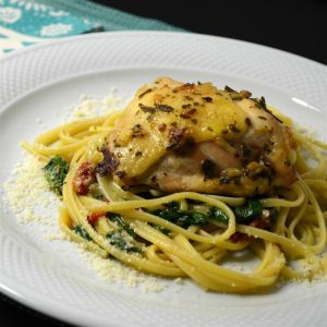 what pasta goes with chicken thighs boneless