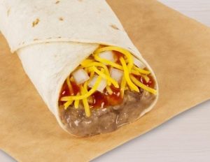 how many calories in bean burrito from taco bell