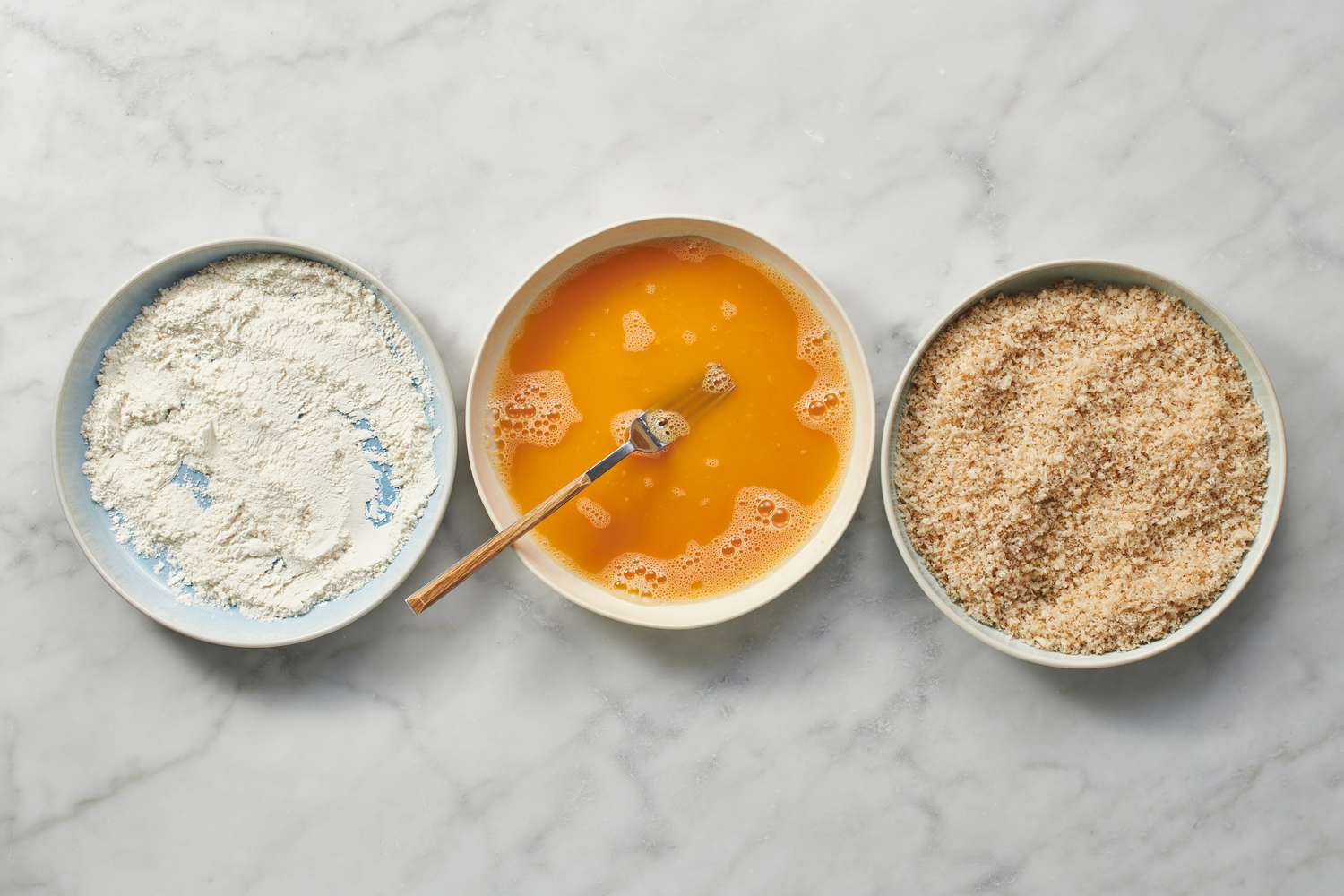 is it ok to flour egg and breadcrumbs