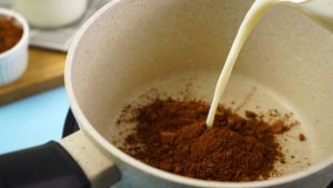 how to make chocolate powder disolve into mik