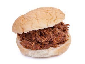how many calories is in one pulled prok sider