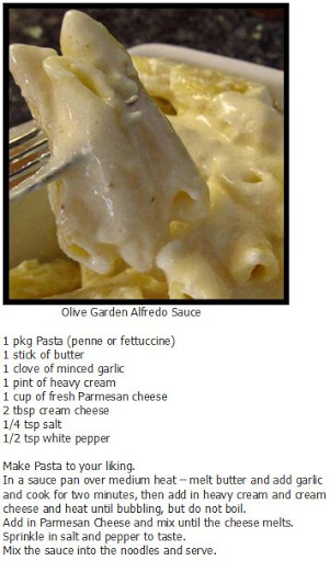 how do you make the alfredo sauce from olive garden