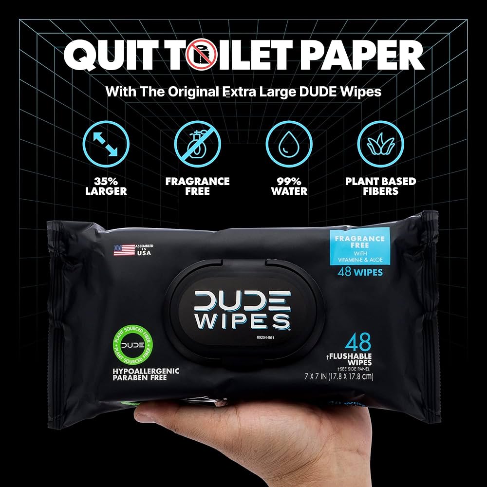 are dude wipes flushable