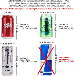 how tall is a can of soda