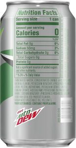 how much caffeine in diet mountain dew