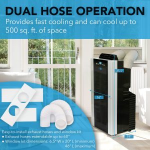whynter dual hose portable air conditioner