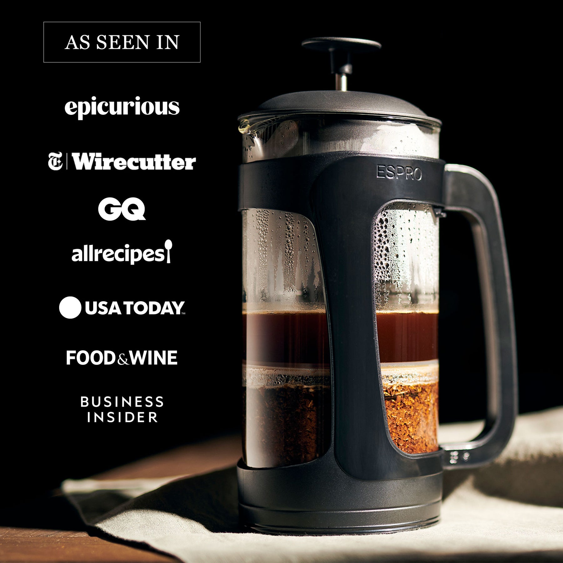 is espro french press have any plastic