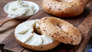 is cream cheese bagel healthy