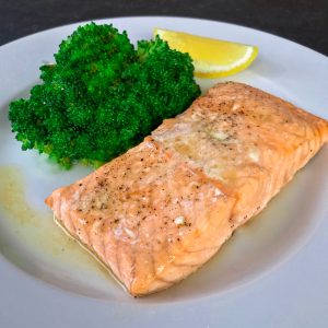 what does cooked salmon look like