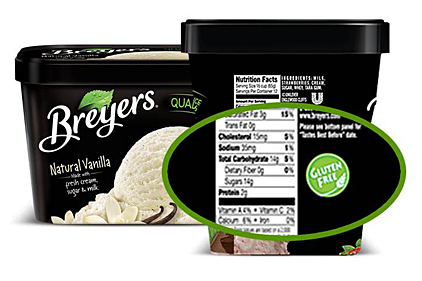 is ice cream gluten free