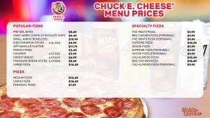 how much does chuck e cheese cost