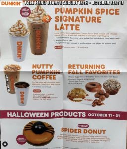 when does pumpkin spice start 2023 dunkin