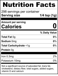 how many calories are in grains of paradise