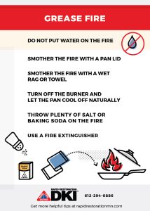 how to put out an oil fire