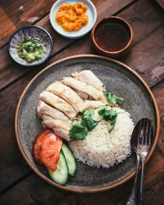 is chicken served cold in hainanese chicken rice