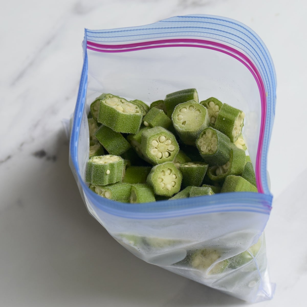 how to freeze okra