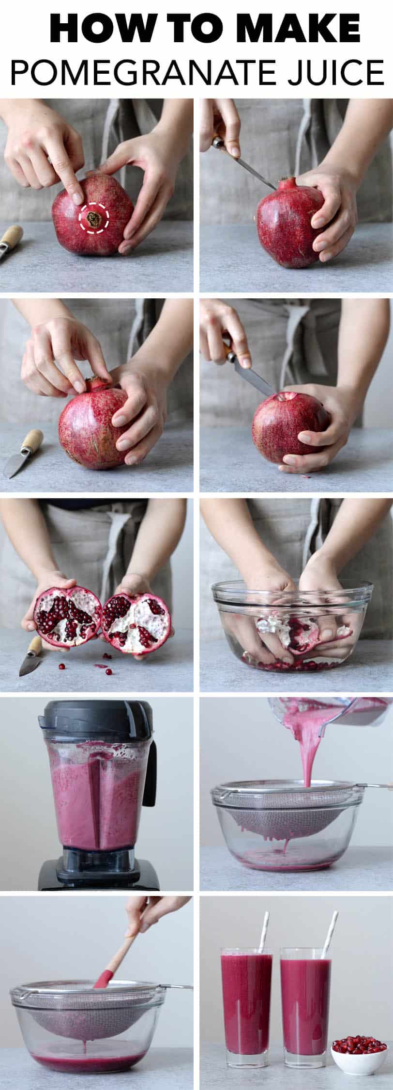 how to make pomegranate juice