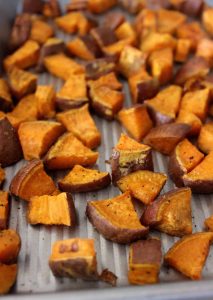 how long to bake cubed sweet potatoes at 400