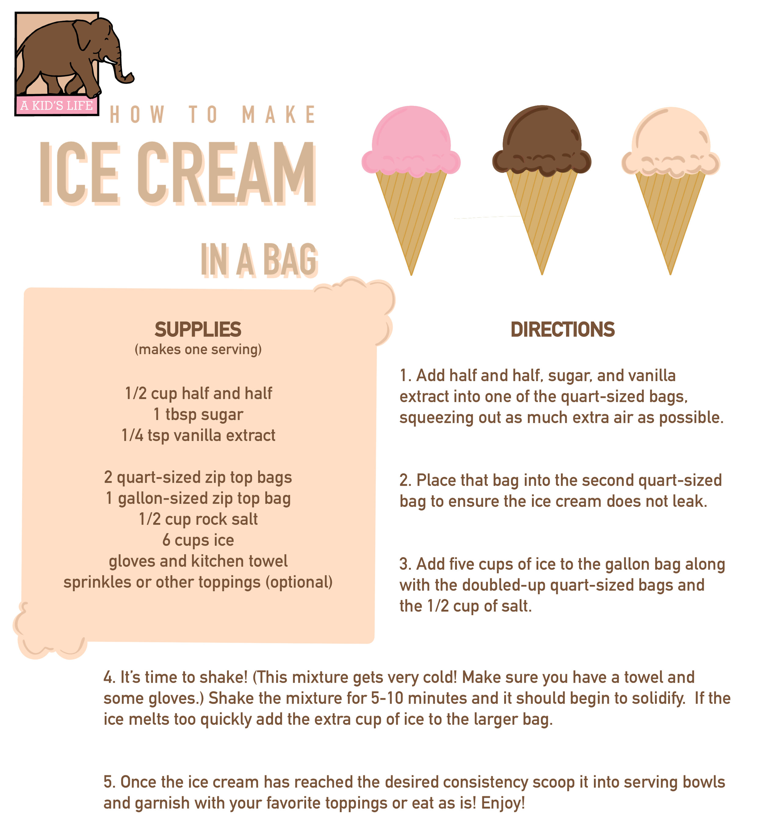 how to make ice cream in a bag