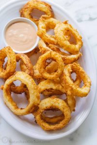 do you salt onion rings