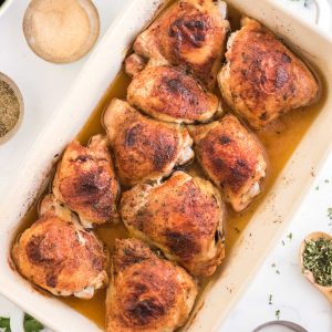 how long to bake bone in chicken thighs