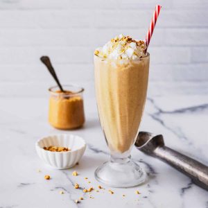 how to make a peanut butter milkshake