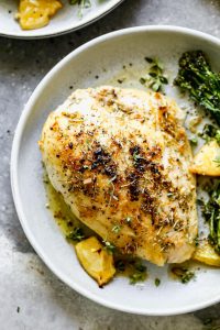 how long to bake bone in chicken breast
