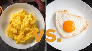 what’s the difference between scrambled eggs and fried eggs