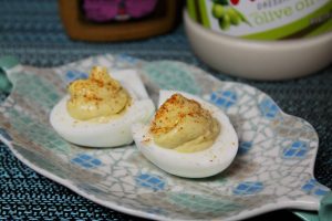 how large is one serving of deviled eggs