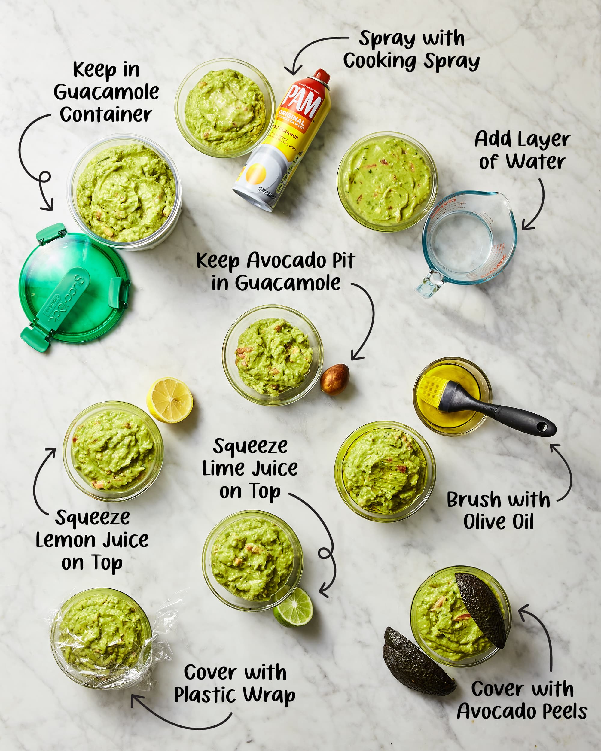 how to keep guacamole from turning brown