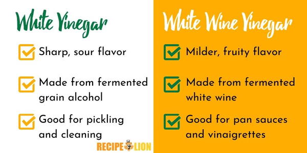 is white vinegar the same as white wine vinegar