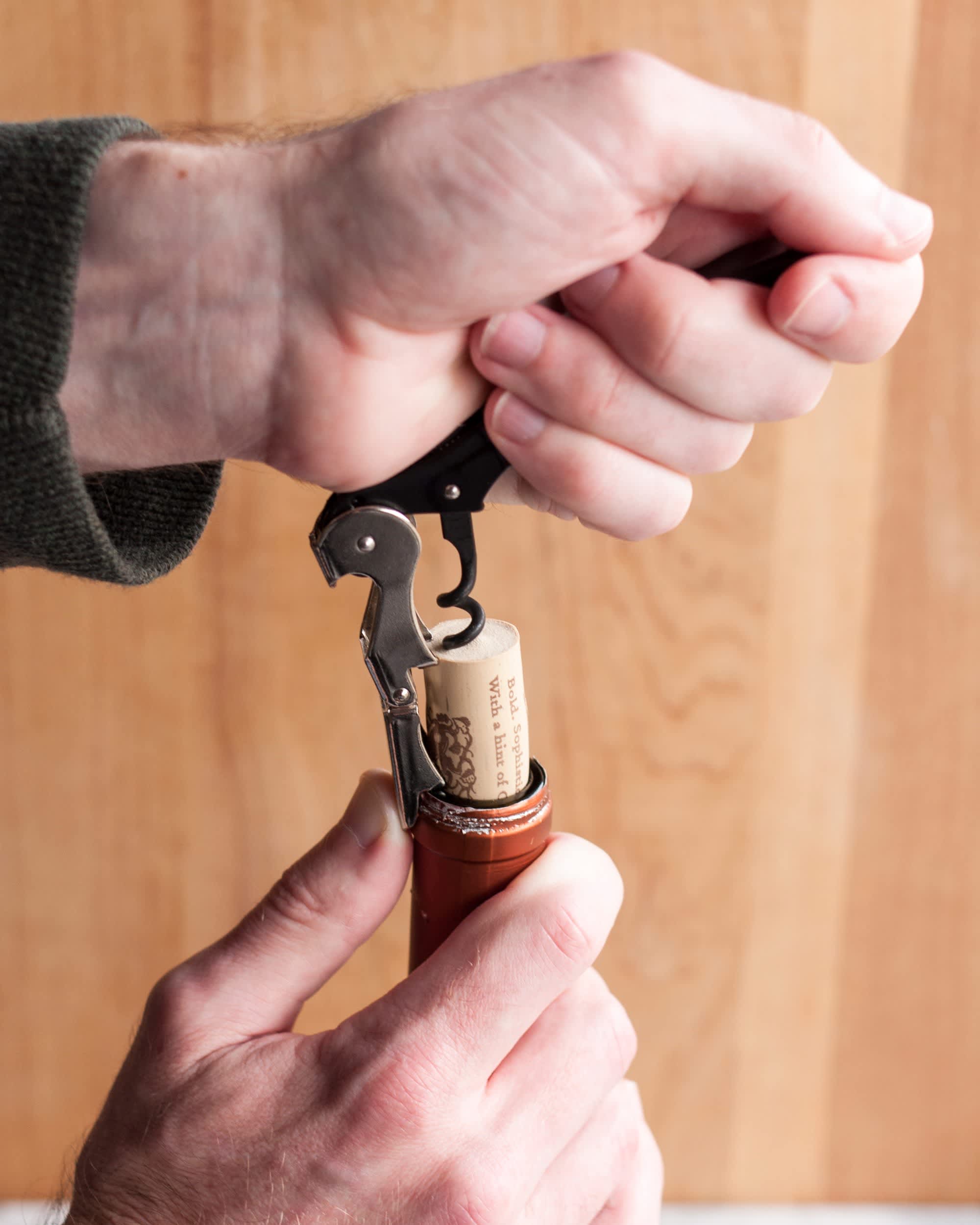 how to use a wine key