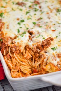 how long to bake spaghetti at 350