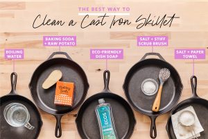 how to clean cast iron skillet